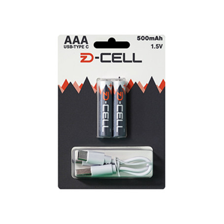 DZ-CELL AAA USB-C Batteria Ricaricabile 500mAh