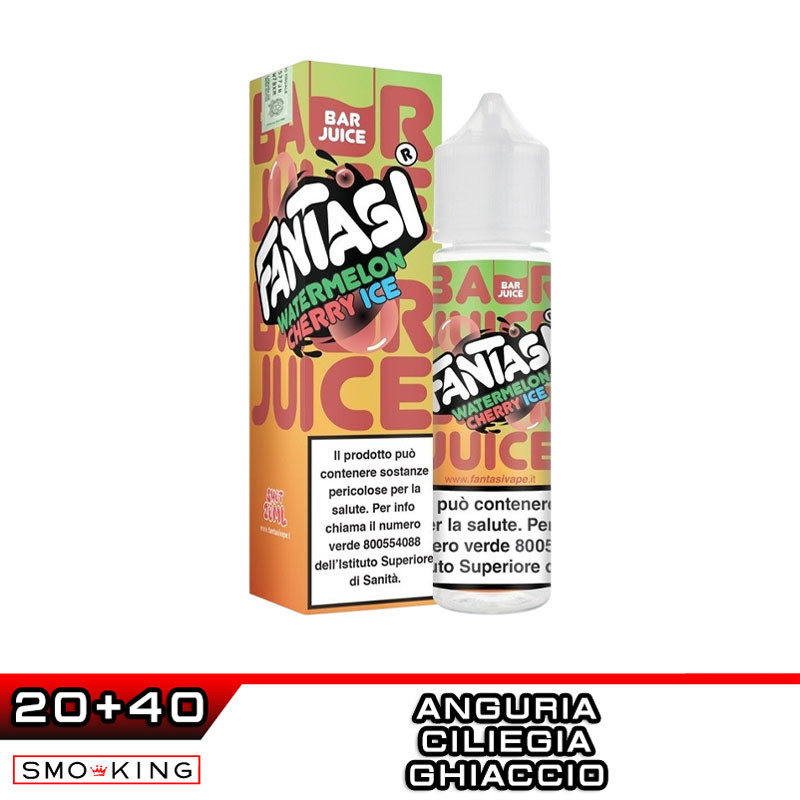 Bar Juice WATERMELON CHERRY ICE Fantasi Vape SHOT 20ml