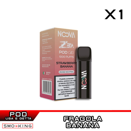 STRAWBERRY BANANA N.21 ZETA Disposable Pod NOOVA 1 Piece