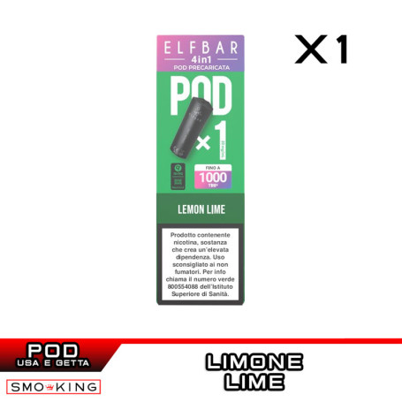 ELFBAR 4in1 LEMON LIME Disposable Pod Elfbar 1 Piece