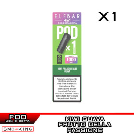 ELFBAR 4in1 KIWI PASSION FRUIT GUAVA Pod Usa e Getta Elfbar 1 Pezzo