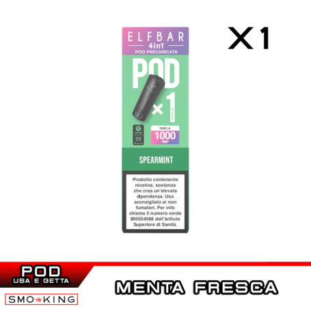 ELFBAR 4in1 SPEARMINT Pod Usa e Getta Elfbar 1 Pezzo