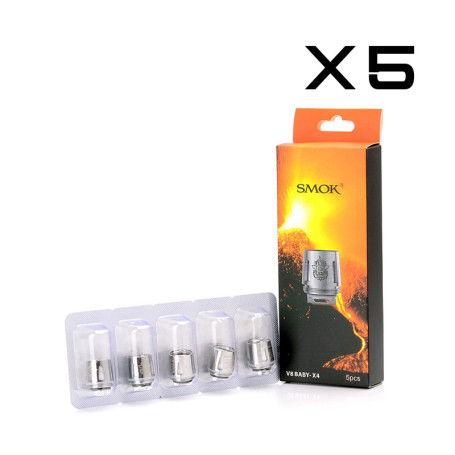 SMOK Head Coil TFV8 Baby X4 for SMOK the Baby TFV8 from 0.15 ohm - 5 pieces