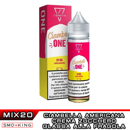 CiambellONE Mix&Vape 20 ml Suprem-e Fragola Crema Ciambella Zucchero a velo