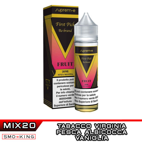 FIRST Pick Rebrand Fruit Mix&Vape 20 ml Suprem-e Vaniglia Tabacco Virginia Pesca Albicocca