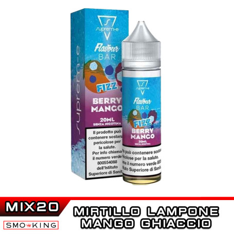 Fizz Berry Mango FLAVOUR BAR Mix&Vape 20 ml Suprem-e Mango Ice Mirtillo Lampone