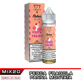Peach Cream FLAVOUR BAR Mix&Vape 20 ml Suprem-e Fragola Pesca Panna montata Peach Cream FLAVOUR BAR Mix&Vape 20 ml Suprem-e Fragola Pesca Panna montata
