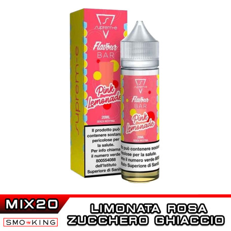 Pink Lemonade FLAVOUR BAR Mix&Vape 20 ml Suprem-e Ice Zucchero Limonata Rosa