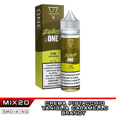 PistacchiONE Mix&Vape 20 ml Suprem-e Vaniglia Caramello Brandy Crema di Pistacchio