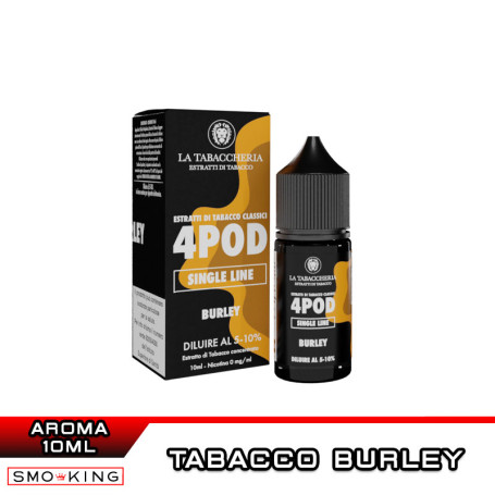 BURLEY Extra Dry 4POD Aroma Concentrato 10ml La Tabaccheria Tabacco Burley