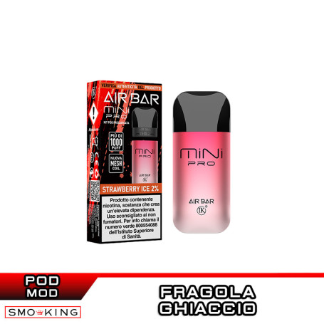 AIR BAR MINI PRO Rechargeable Battery Kit 600mAh + Pod STRAWBERRY ICE AirBar