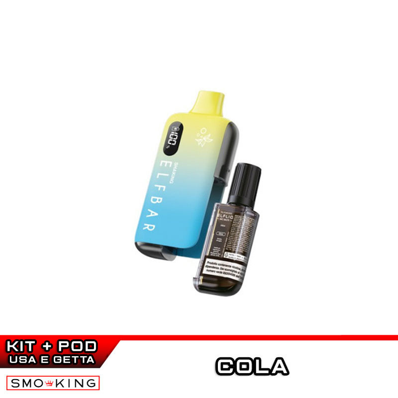 Shaking EB6000 Kit Rechargeable Battery 650mAh + eLiquid 10ml COLA Elfbar