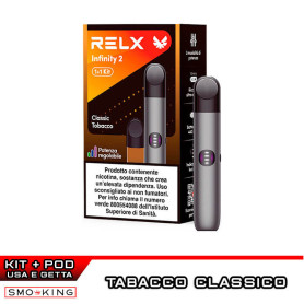 RELX INFINITY 2 Rechargeable Kit 440mAh (DARK ASTEROID) + CLASSIC TOBACCO Pod RELX INFINITY 2 Rechargeable Kit 440mAh (DARK ASTEROID) + CLASSIC TOBACCO Pod
