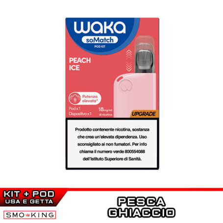 WAKA SoMatch Mini Rechargeable Kit 440mAh (PINK) + PEACH ICE Pod