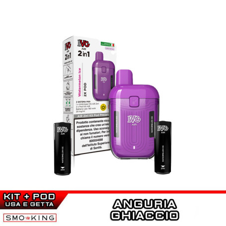 IVG Air 2 in 1 Kit Device 780mAh (PURPLE) + 2 Pod WATERMELON ICE