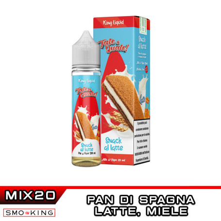 TALE & QUALE Snack al Latte Mix&Vape 20 ml King Liquid Pan di Spagna Latte Miele