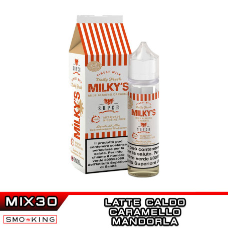 MILKY'S ALMOND CARAMEL Mix&Vape 30 ml Super Flavor Caramello Latte Mandorle