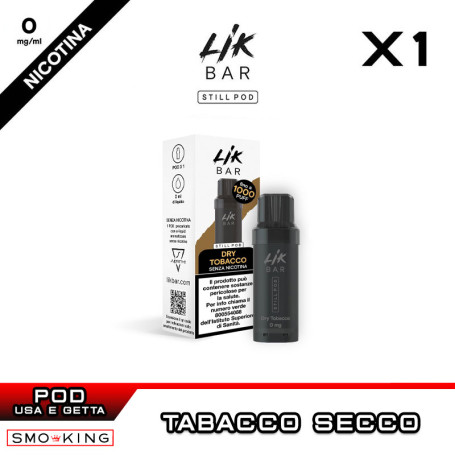DRY TOBACCO Lik Bar STILL Pod Usa e Getta Suprem-e 1 Pezzo