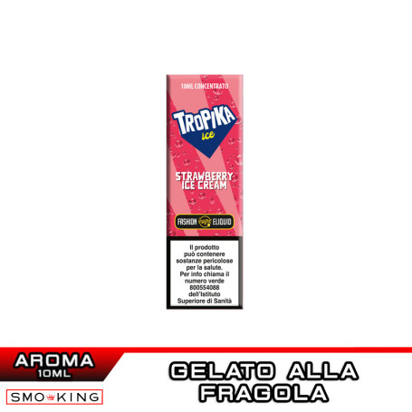 Tropika Ice STRAWBERRY ICE CREAM Aroma Concentrato 10ml FASHION VAPE Gelato Fragola Ice