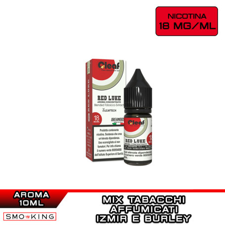 RED LUKE Leaftech Aroma Concentrato 10ml Nicotina 18mg/ml DREAMODS Tabacco Izmir Burley Affumicato