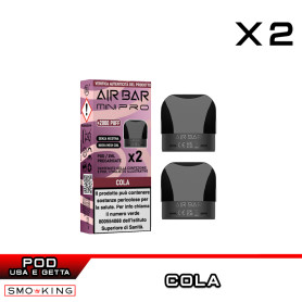 COLA AIR BAR MINI PRO Pod Precaricata AIRBAR 2 Pezzi Limonata Lampone Blu
