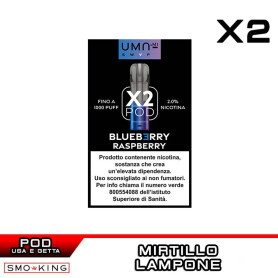 Blueberry Raspberry UMA SWAP Pod Precaricate UMA.mi 2ml - 2 pezzi - Mirtillo Lampone