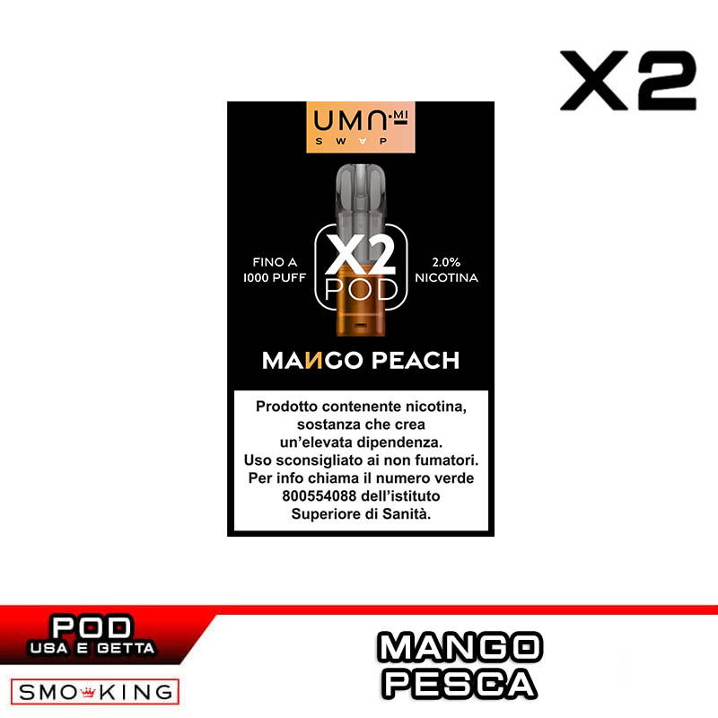 UMA.mi MANGO PEACH Pod Precaricate 2ml - 2pz | Smo-king
