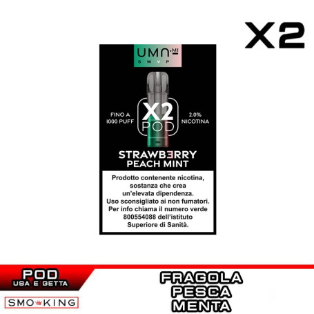 Strawberry Peach Mint UMA SWAP Prefilled Pod UMA.mi 2ml - 2 pieces