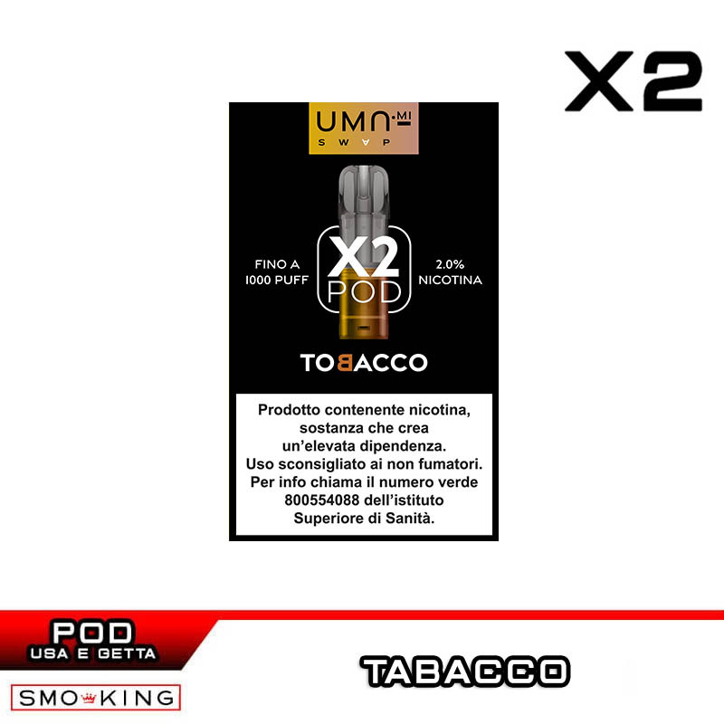 umu sigaretta elettronica prezzo UMA.mi TOBACCO Pod Precaricate 2ml - 2 pz