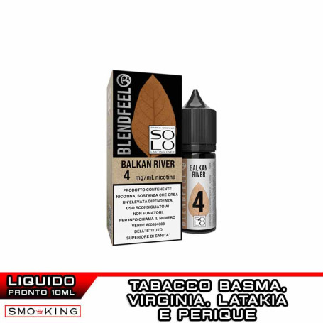 BALKAN RIVER Solo 10ml Liquido Pronto Nicotina Blendfeel Tabacco Basma Virginia Latakia Perique