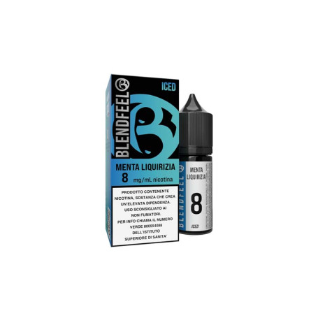 liquido zucchero filato sigaretta elettronica MENTA LIQUIRIZIA Liquido Pronto Nicotina 10 ml Blendfeel