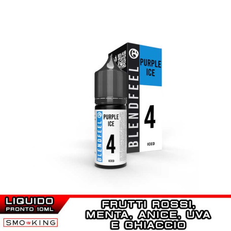 PURPLE ICE 10ml Liquido Pronto Nicotina BLENDFEEL Fragola Limone Menta