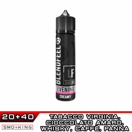 EVENING Longfill Aroma Shot 20ml BLENDFEEL Tabacco Virginia Cioccolato Whisky Caffè Cialda Panna
