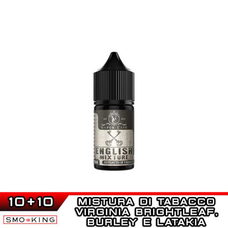 ENGLISH MIXTURE Estratto di Tabacco Mini Shot 10+10ml VAPOR CAVE Tabacco Virginia Latakia Burley