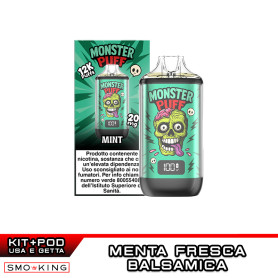 MONSTER PUFF Kit Batteria Ricaricabile 1000mAh + Pod MINT