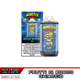 MONSTER PUFF 1000mAh Rechargeable Battery Kit + Pod MIXED BERRIES ICE