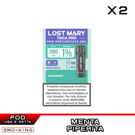 SPEARMINT Lost Mary TOCA POD PRO Usa e Getta Elfbar 2 Pezzi