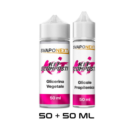 KIT MAGENTA 100 ml - Base Scomposta 50/50 SVAPONEXT (50ml+50ml)