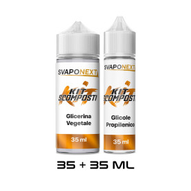 KIT ARANCIONE 70 ml - Base Scomposta 50/50 SVAPONEXT (35ml+35ml)