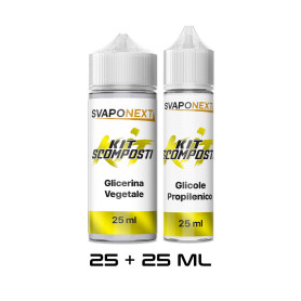 GIALLO KIT 50 ml - 50/50 SVAPONEXT Decomposed Base (25ml+25ml)
