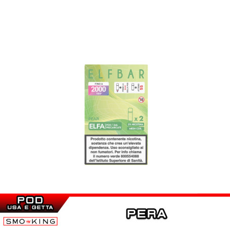 ELFA Pear Pod Usa e Getta Elfbar 2 Pezzi Pera