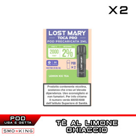 LEMON ICE TEA Lost Mary TOCA POD PRO Usa e Getta Elfbar 2 Pezzi Kiwi Tè Limone Ice