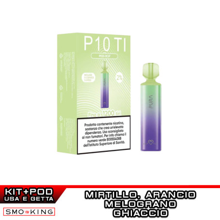 PURA P10 Kit Batteria Ricaricabile 600mAh + POD Miss Bop PURA