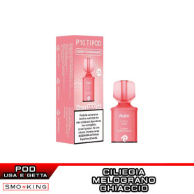 CHERRY POMEGRANATE Pura P10 Pod Usa e Getta PURA 1 Pezzo Ciliegia Melograno Ice