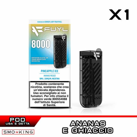 PINEAPPLE ICE Fuyl 8000 Disposable Pod 10ml Dinner Lady 1 Piece