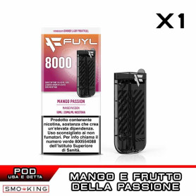 MANGO PASSION Fuyl 8000 Disposable Pod 10ml Dinner Lady 1 Piece