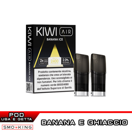 BANANA ICE Pod Precaricate KIWI AIR 2 Pezzi Banana Ice