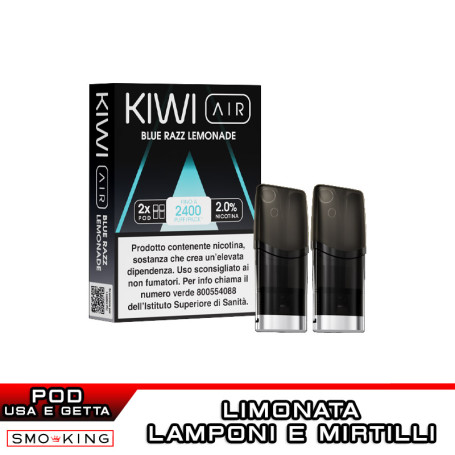 BLUE RAZZ LEMONADE Pod Precaricate KIWI AIR 2 Pezzi Lampone Limonata