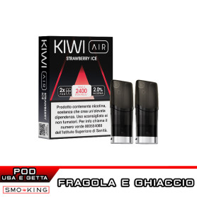 STRAWBERRY ICE Pod Precaricate KIWI AIR 2 Pezzi Fragola Ice