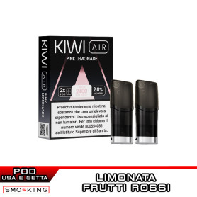 PINK LEMONADE Pod Precaricate KIWI AIR 2 Pezzi Limonata Frutti Rossi